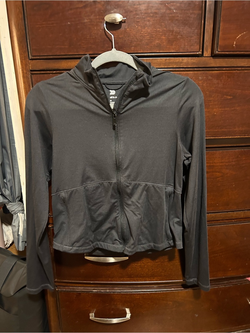 all in motion Black Lightweight Zip-Front Utility Jacket